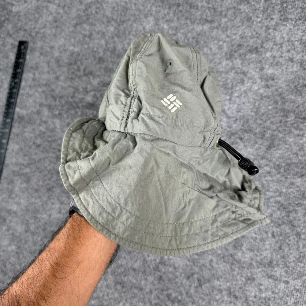 Columbia Sun Hat Kids Size OS Sage Green Neck Flap Adjustable Outdoor Hiking Cap